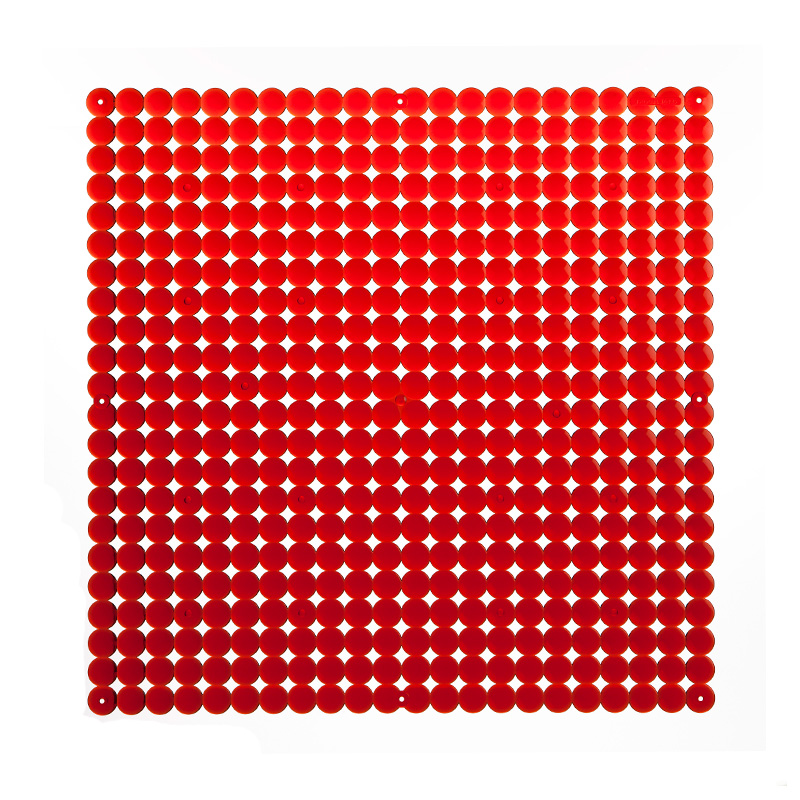 VedoNonVedo Timesquare big decorative element for furnishing and dividing rooms - transparent red 1